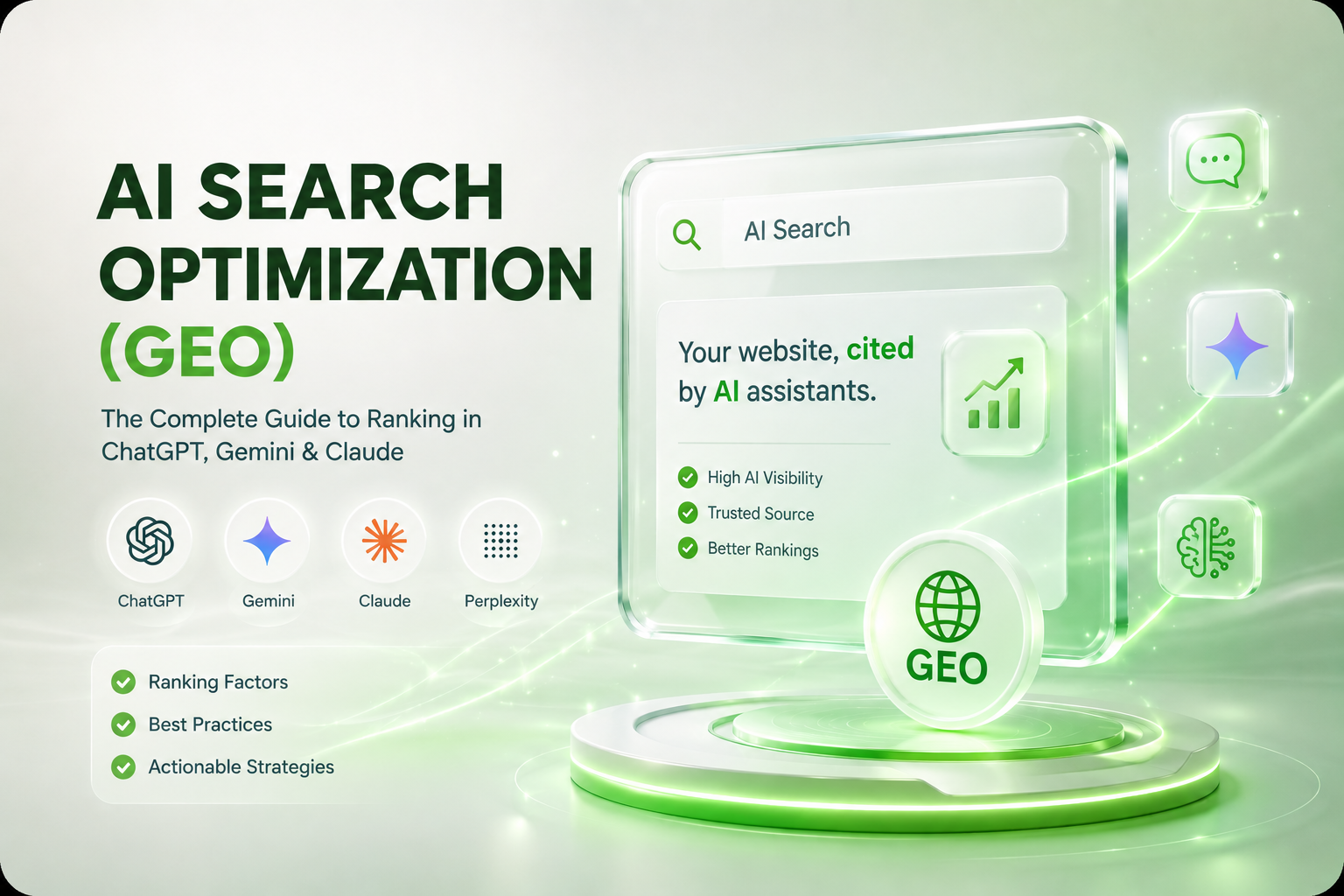AI Search Optimization (GEO): The Complete Guide to Ranking in ChatGPT, Gemini & Claude